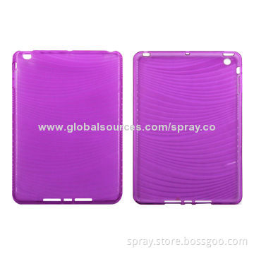 Clear Soft TPU Cases for iPad Mini, Weave Pattern on Surface and Various Colors Available